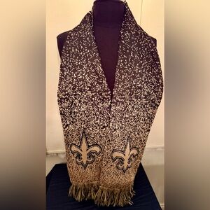 NFL New Orleans Saints vintage scarf. 60” (66” with fringe)